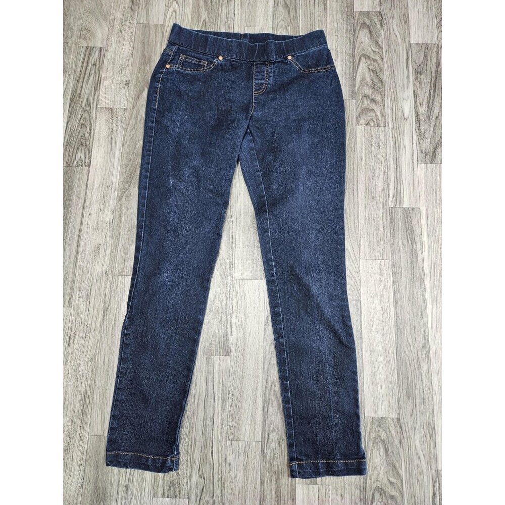 (3/$35) Faded Glory Jeans Womens 6 Blue‎ Denim Pull On Jeggings Skinny Stretch